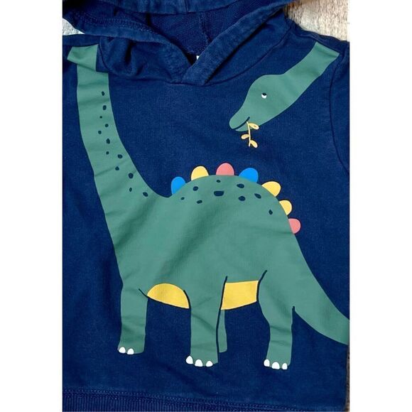 Carter's Hooded Dinosaur Graphic Navy Blue Shirt 2T Whimsigoth Toddler Casual - Picture 2 of 7